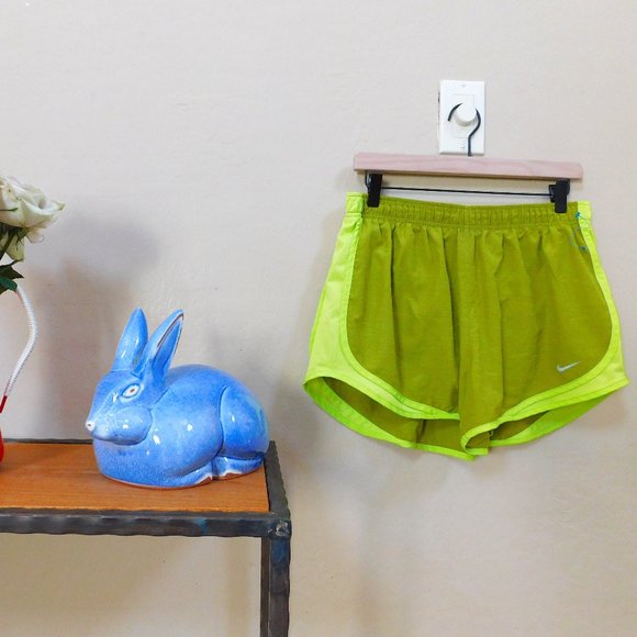 NWOT Nike Tempo Dri-Fit brief lined mesh panel green athletic running shorts XL - Picture 1 of 16